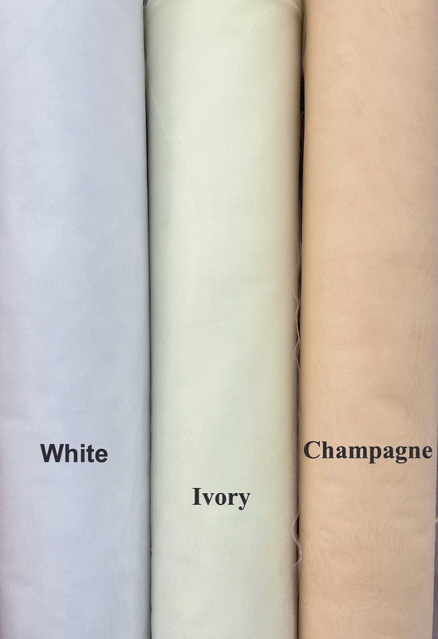 1 Yard Crystal Tulle Mesh Fabric Sheer Lightweight Polyester 58–59 inches Wide